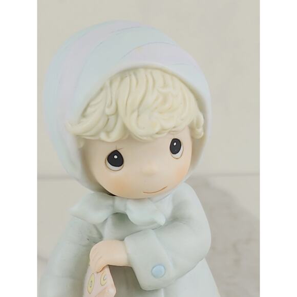 Enesco Precious Moments March Girl w/ Kite 5 1/2" Porcelain Figurine 1989 Taiwan - Picture 4 of 16